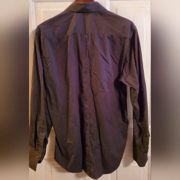 7 Diamonds Black Button down Dress Shirt, Mens size large - Picture 4 of 5